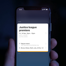 iOS Newton Calendar app events card
